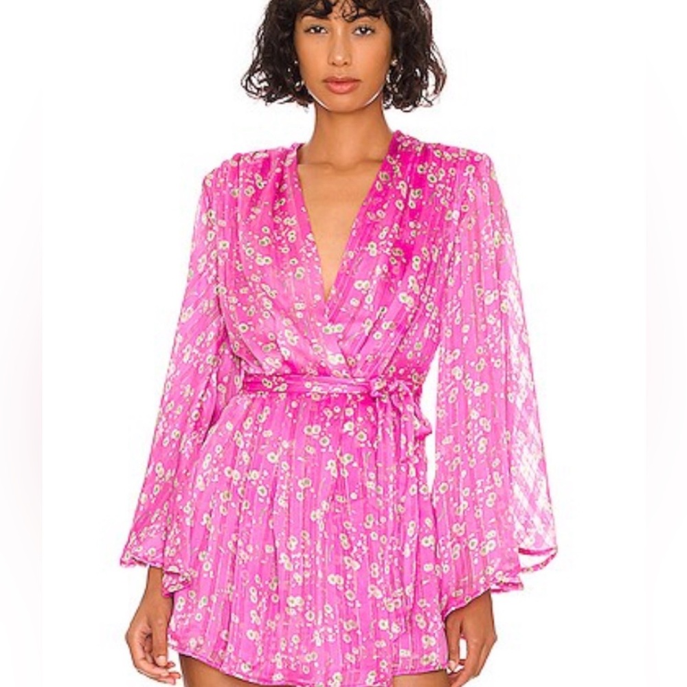 Sabina Musayev Pink Floral Dress